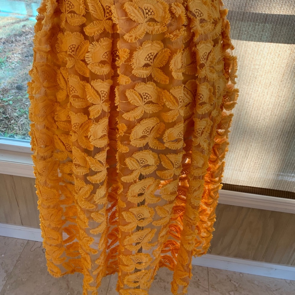 COPY - NY & CO Marigold Sheer Overlay Skirt